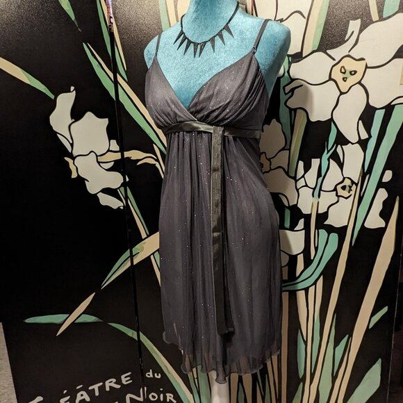 Vintage Dresses & Skirts - True Y2K vintage gray and silver cocktail dress